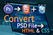psd to HTML, figma to HTML responsive landing page