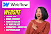 build webflow landing page, webflow website, figma to webflow, fix webflow bugs