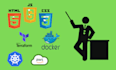 teach HTML, CSS, javascript, docker, kubernetes, terraform, AWS