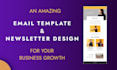 design a professional HTML email newsletter template