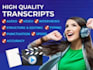 transcribe your voice file, audio or video file, dictation note into text