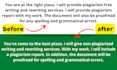 do excellent proofreading, line edit and rewriting in any niche