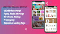 built landing page and UI design using HTML CSS js bootstrap