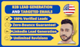 provide b2b email list building, linkedin lead generation by sales navigator