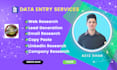 do fastest data entry, copy paste and web research