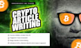 write seo crypto article and bitcoin altcoin, nft cryptocurrency script writing