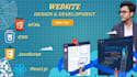 design full responsive website with HTML, CSS, javascript