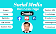 create and setup your facebook page