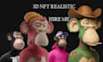 do a creative 2d,3d amazing nft art that you can sell as a collectible