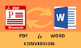 convert PDF to word or word to PDF