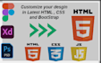 do frontend development in HTML, CSS, and bootstrap