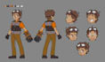 draw character concept art and design sheets