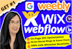 do website SEO optimization for wix, weebly or webflow