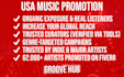do organic music promotion and marketing for USA