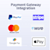 integrate stripe,paypal,wise,mastercard,google pay etc payment gateways