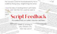 give feedback notes on your script