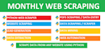 build monthly web scraping, website scraping using python