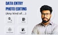 do data entry, photo editing, and ms office