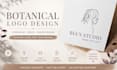 design a luxury feminine botanical boho logo for your brand