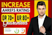 increase ahrefs domain rating dr and domain authority da using SEO backlinks