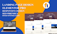create a wordpress landing page design with elementor