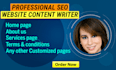 be your SEO website content writer, website copywriter