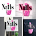 create a logo nail calon, nail studio, manicure