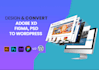 convert adobe xd, figma, PSD to wordpress