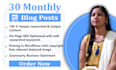 write monthly blog posts