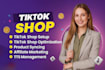 setup tik tok shop, tik tok affiliate and tiktok shop marketing