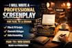 write a professional screenplay for film, TV, or drama