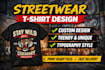 design redesign custom trendy graphic typography logo tshirt