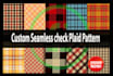 create any kind of textile check plaid seamless pattern