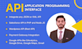do any API integration, API development or develop a website