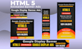 design HTML5 google animated banner ads custom and responsive ads