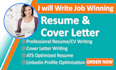 write executive resume, CV and cover letter writing