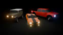 create low poly car 3d models