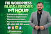 fix wordpress issues, woocommerce fix, fix wordpress error in 1 hours