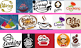 do fantastic logo for cooking,bakery,cafe, 3d