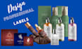 design perfume label, product label, bottle label