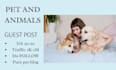 do pet and animals guest  on high da pet blog with do follow authority backlinks