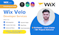 develop wix velo custom code, dynamic pages and API integration