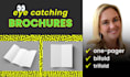 design one pager, bifold, trifold marketing brochure