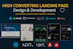 convert figma to responsive react js or next js or html landing pages