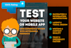 test your website or mobile app and provide an objective review