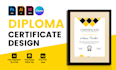 do professional diploma and award certificate design