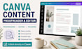 proofread and edit your canva content in english