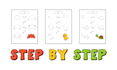how to draw a cute line drawing with step by step hand drawn