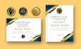 create a professional, modern certificate design