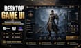 design premium PC game UI art in figma